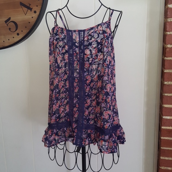 Fun & Flirt Tops - Fun & Flirt Boho Sheer Floral Blouse